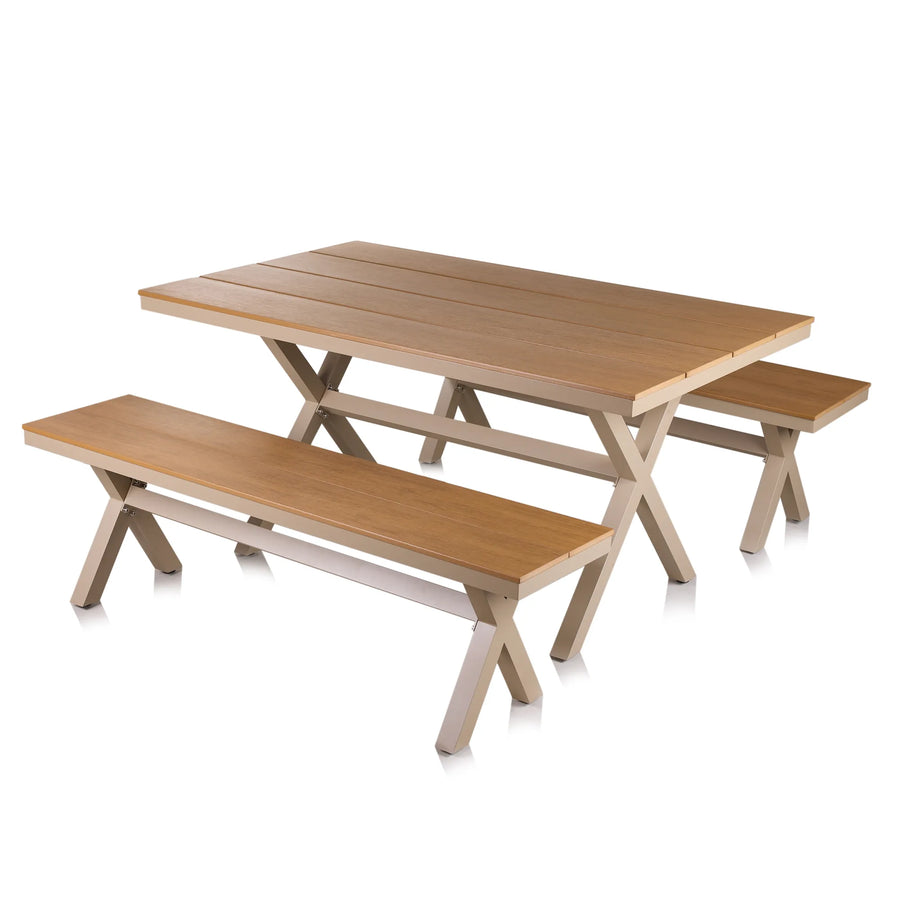 Alfresia Polywood Table & Bench Dining Set