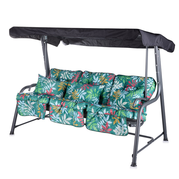 Alfresia Turin 3 Seater Reclining Garden Swing Seat | Classic Cushions