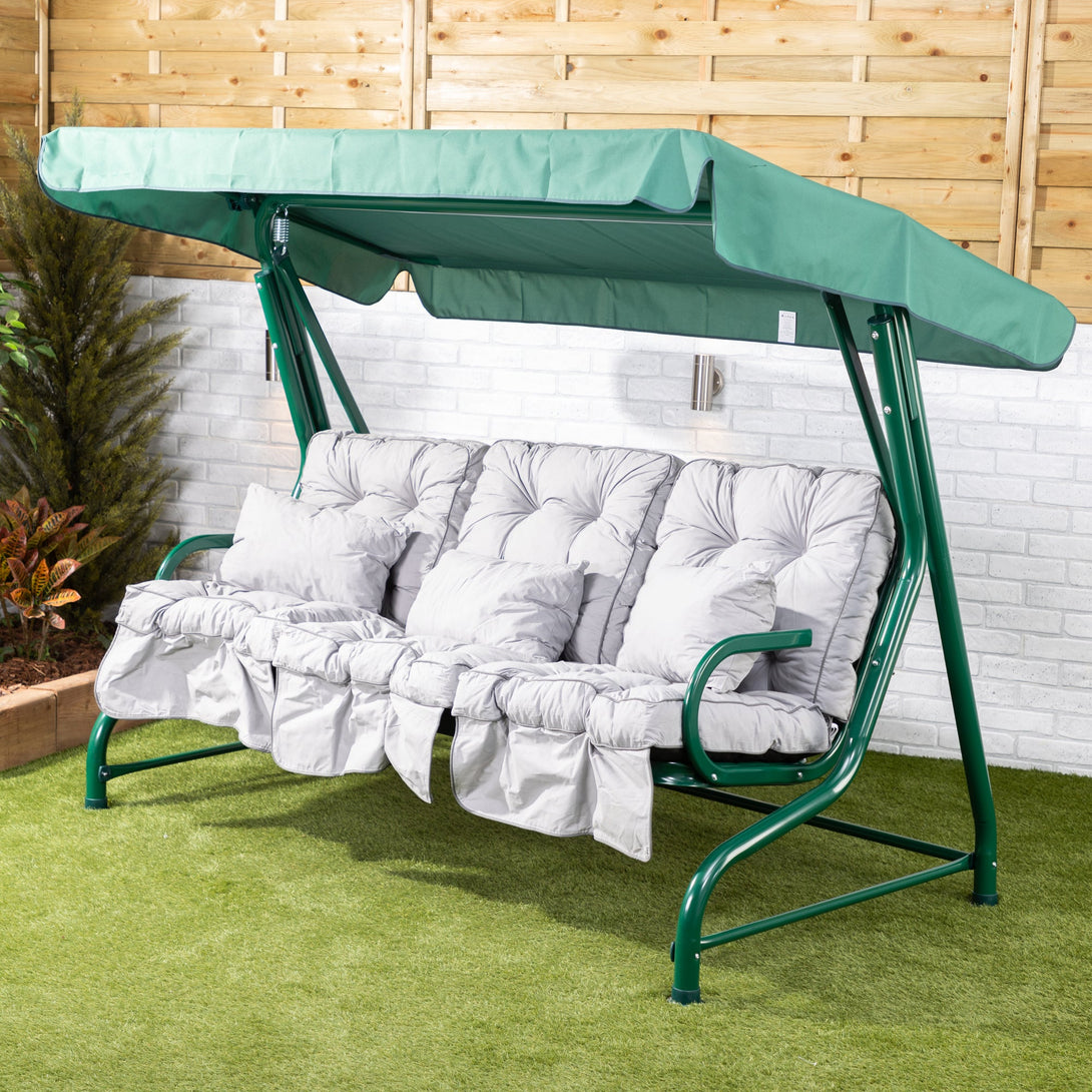 Alfresia Roma Seater Garden Swing Seat Classic Cushions
