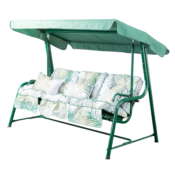 Alfresia Turin 3 Seater Reclining Garden Swing Seat | Classic Cushions