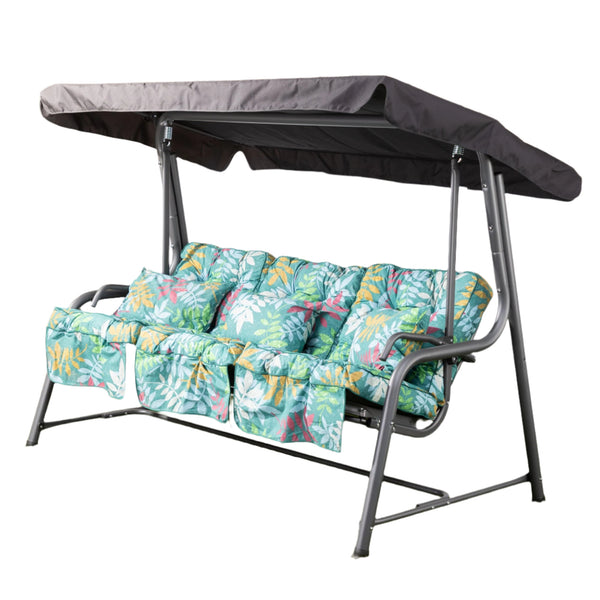 Alfresia Turin 3 Seater Reclining Garden Swing Seat | Classic Cushions
